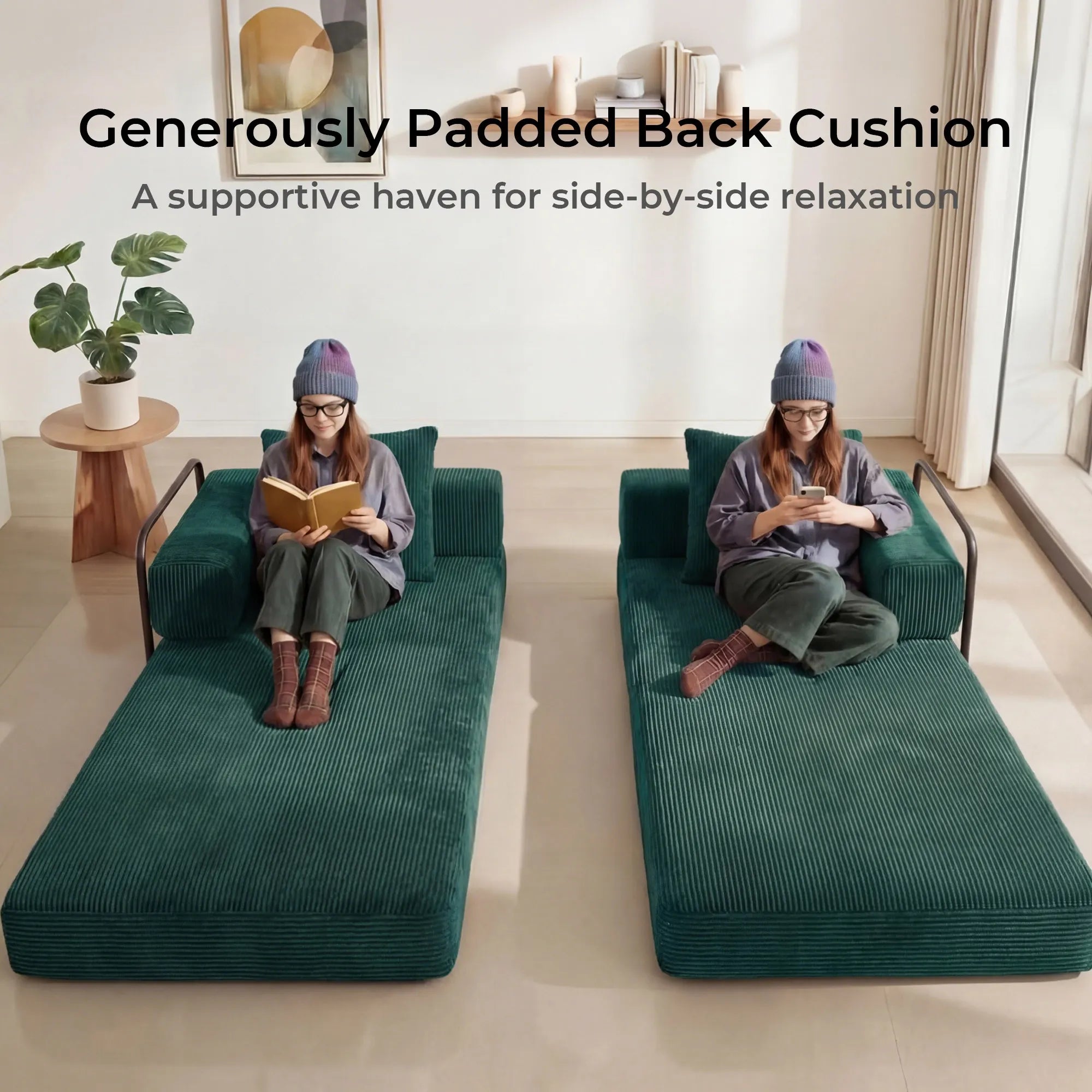 Selene Compressed Modular Sofa Bed-14.2" Seat Height