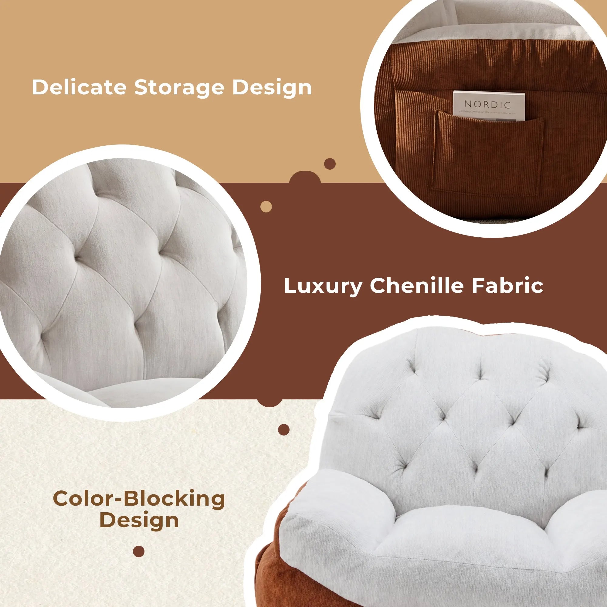 Eos Color-Block Compressed Single Sofa