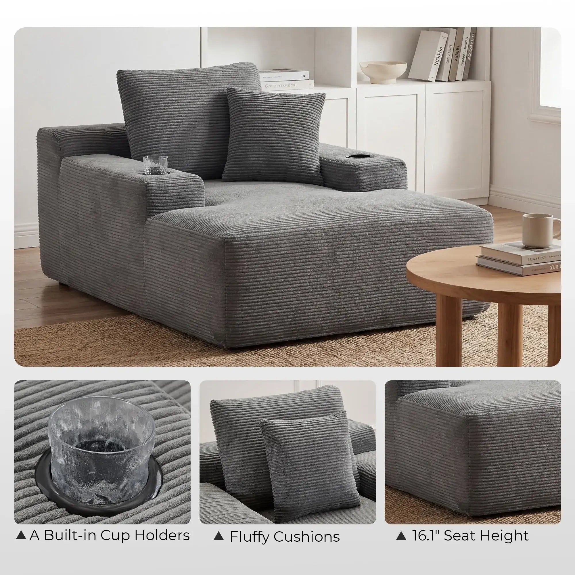 Morpheus Oversized Compressed Single Sofa