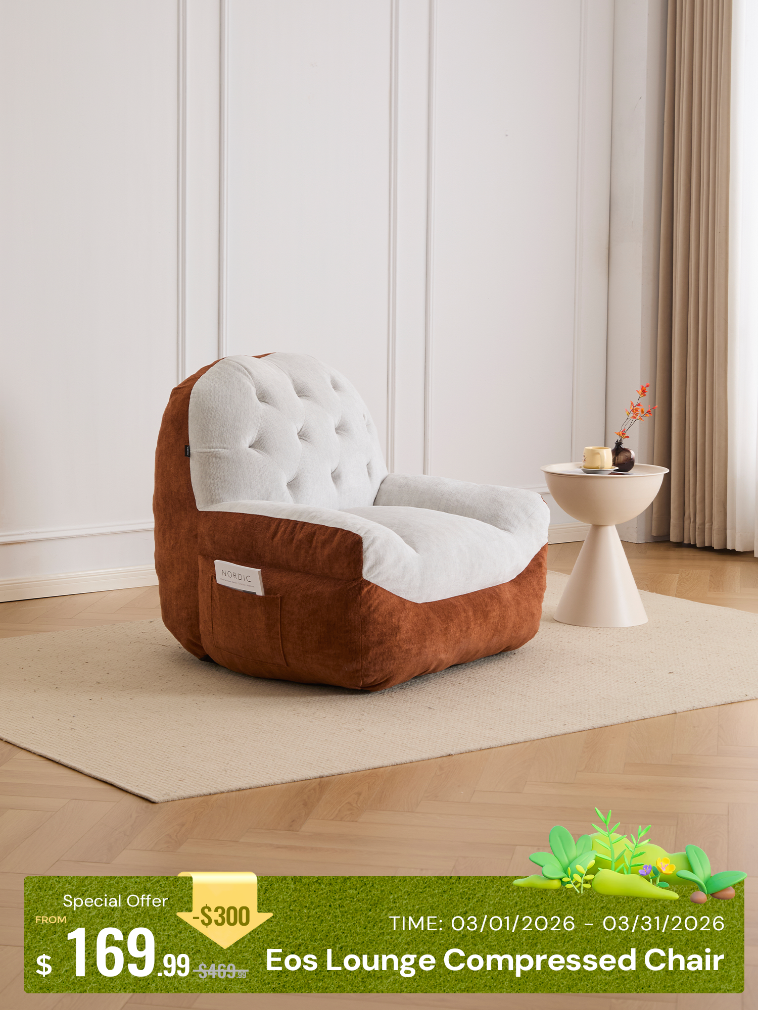 Eos Color-Block Compressed Single Sofa