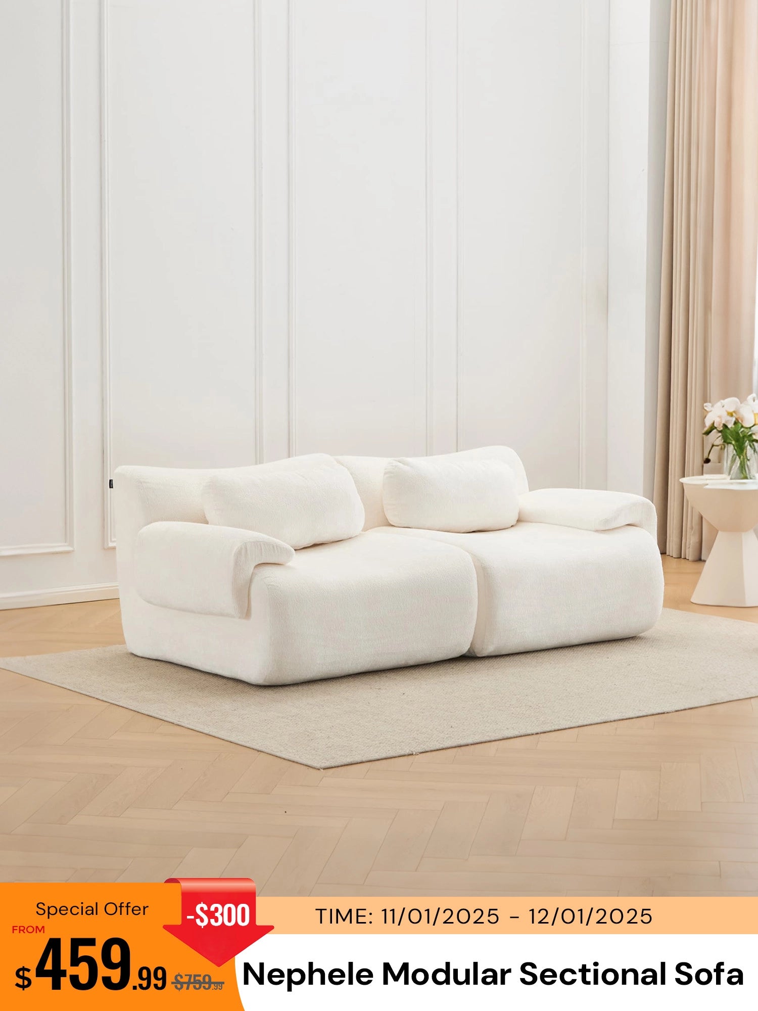 Nephele  Modular Sectional Compressed Sofa