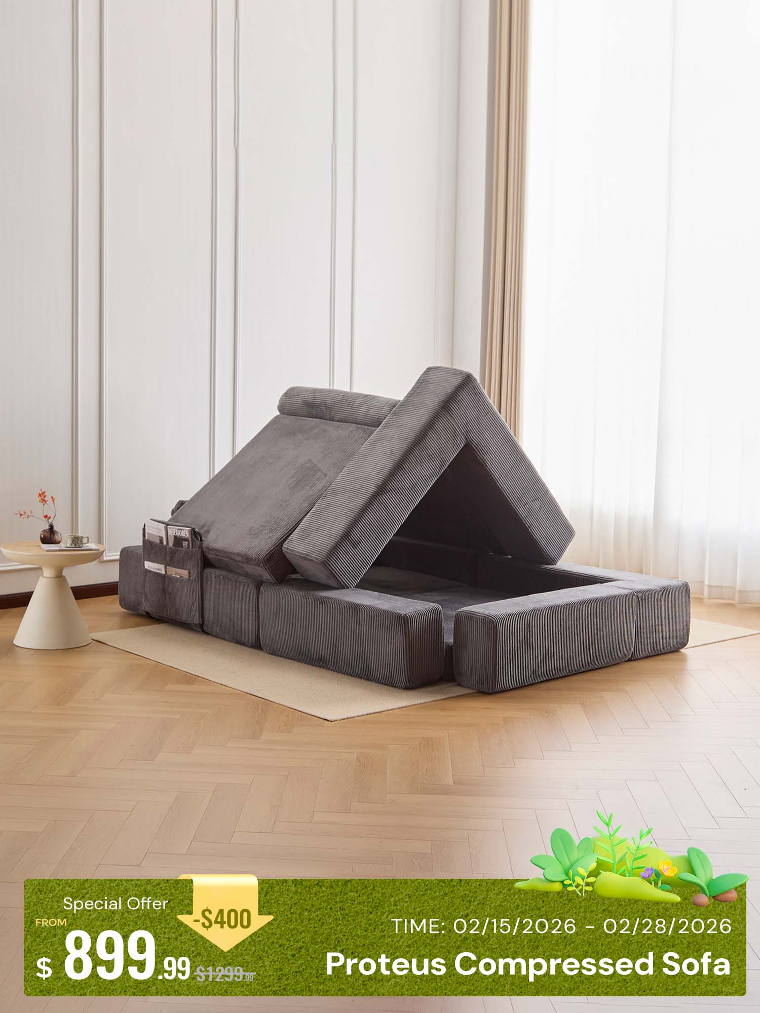 Proteus Playground Compressed Modular Sofa