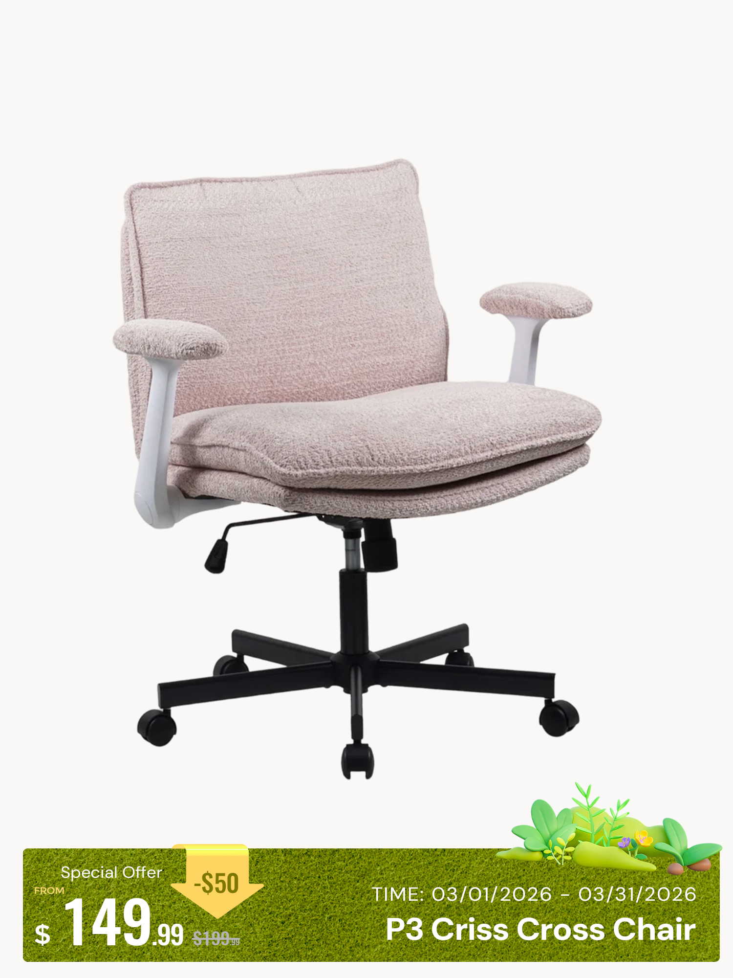 P3 Criss Cross Chair with Adjustable Armrests