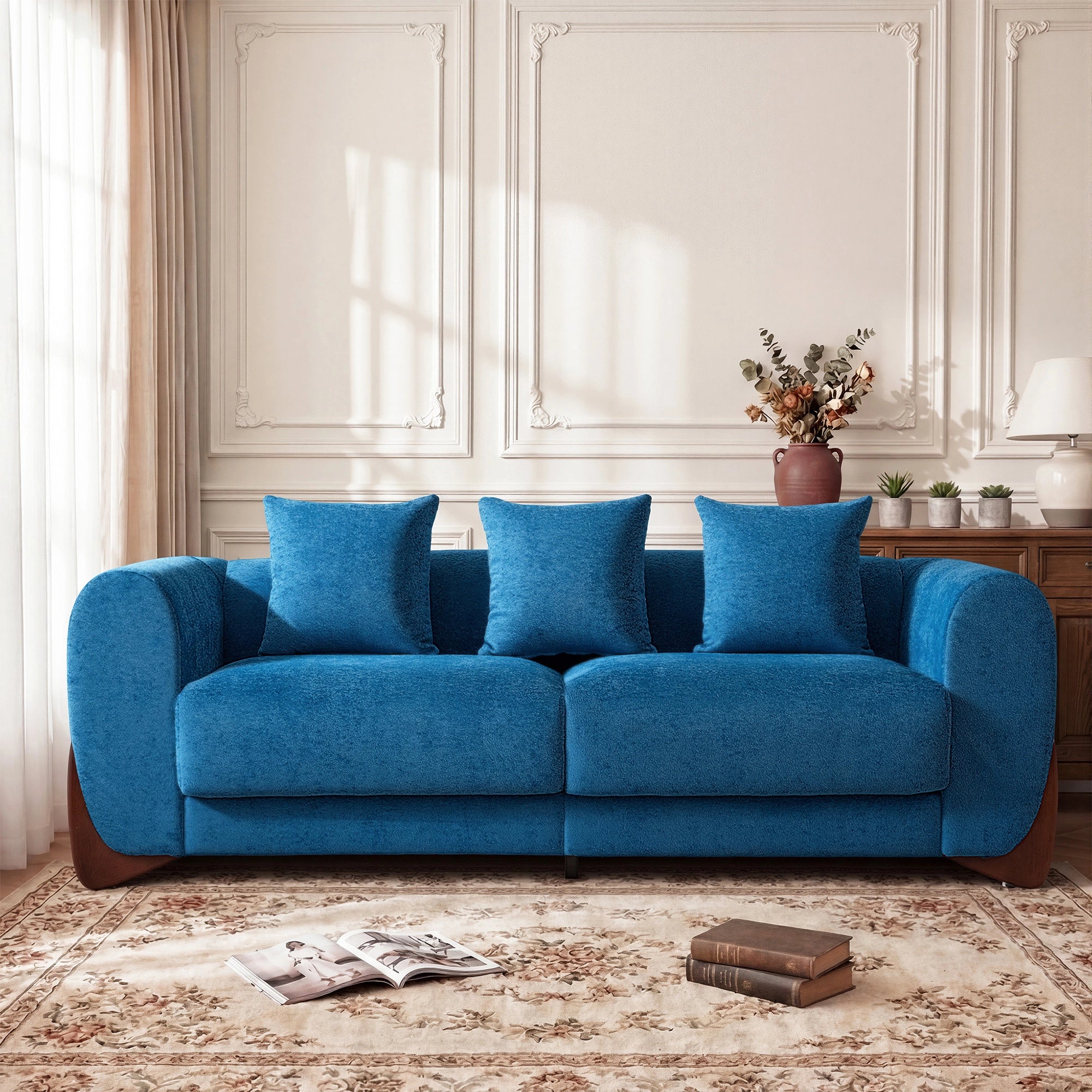 SF5 85.5" Soft Chenille 3 Seater Cloud Couch