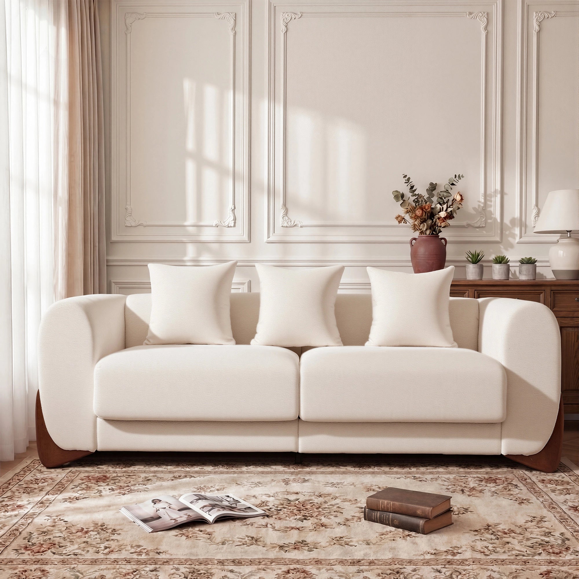 SF5 85.5" Soft Chenille 3 Seater Cloud Couch