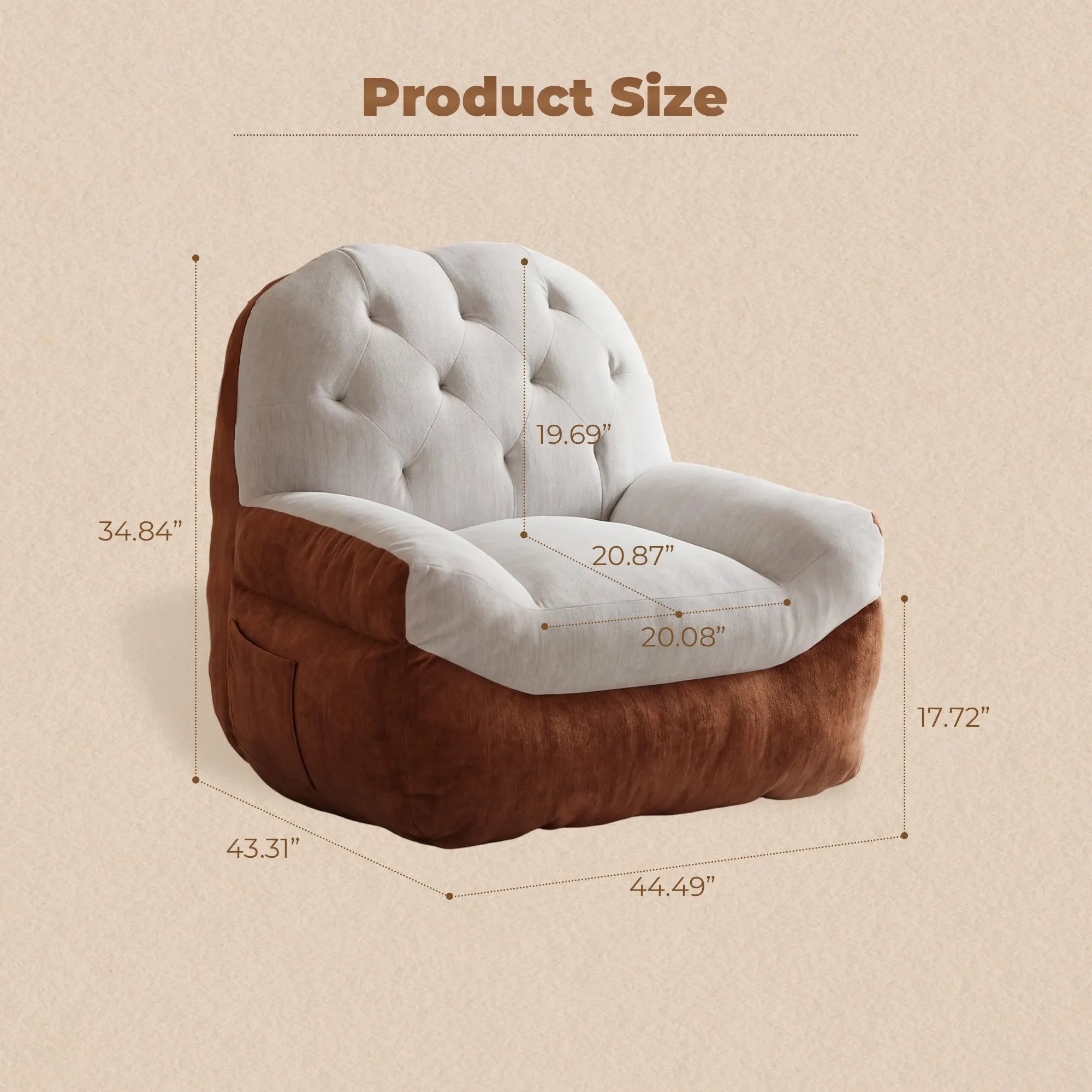 Eos Color-Block Compressed Single Sofa