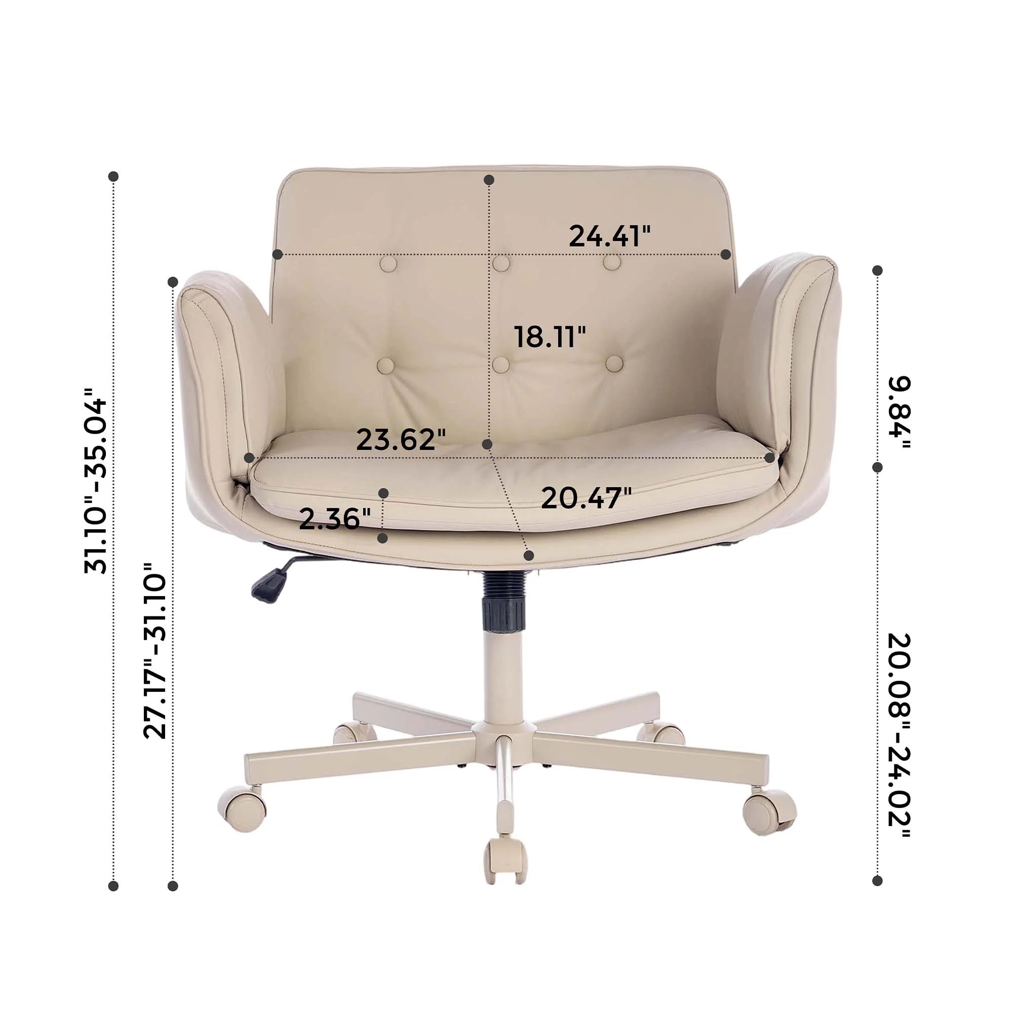 P6 Criss Cross Chair with Pet-Friendly Upholstery and Adjustable Armrests