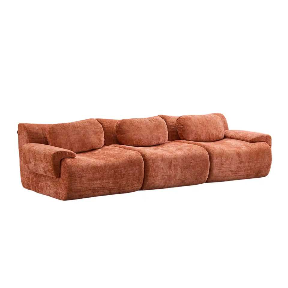 Nephele Wave-Shaped Compressed Sectional Sofa