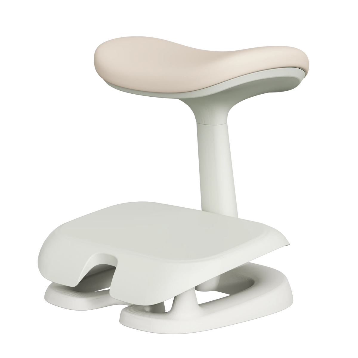 Cream Welax footrest with contoured leg platform and padded upper support