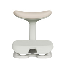 Cream Welax ergonomic footrest with raised padded leg support, front view