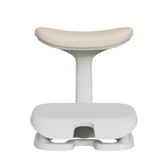 Cream Welax ergonomic footrest with raised padded leg support, front view