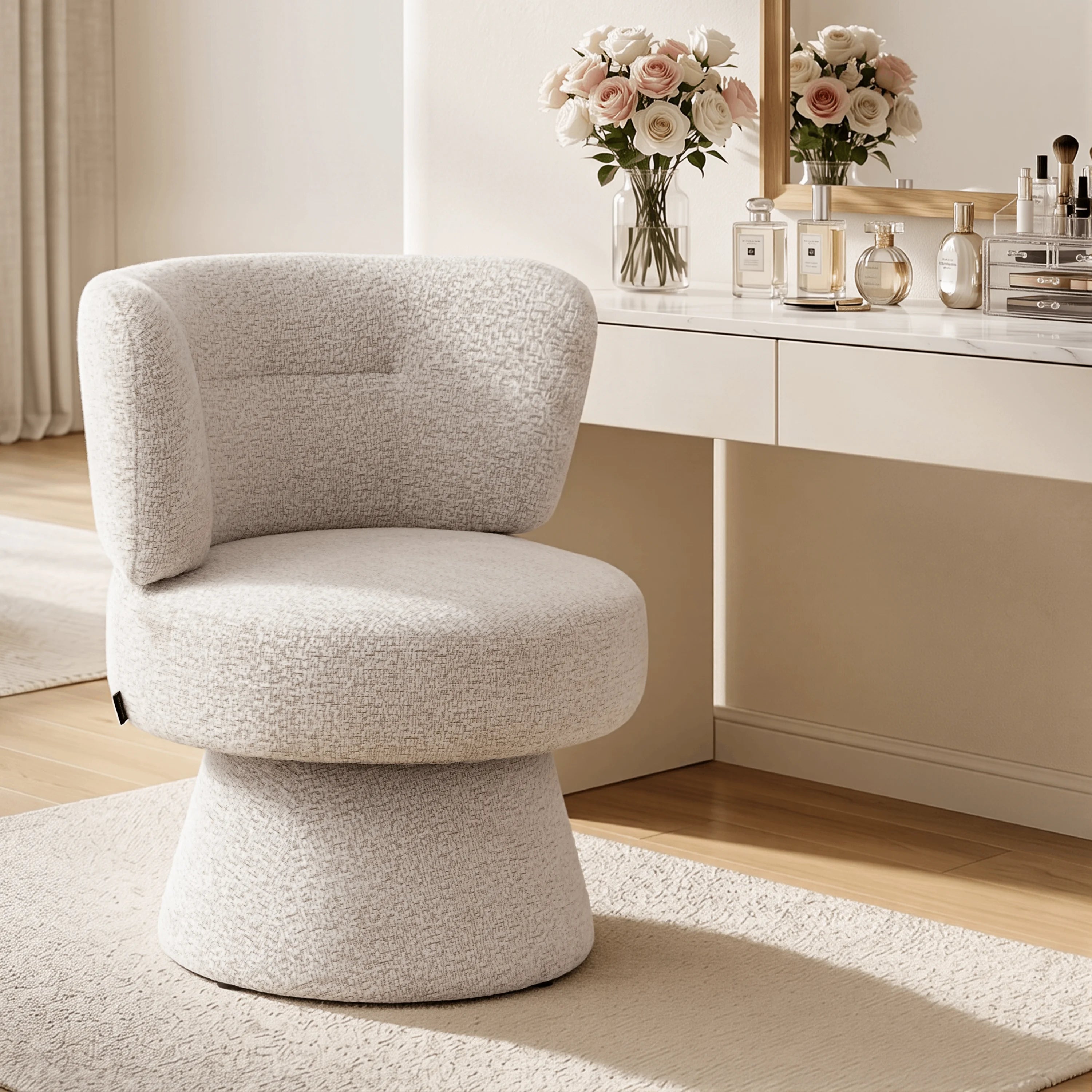 Cove Swivel Accent Chair with 360° Free Rotatable Base