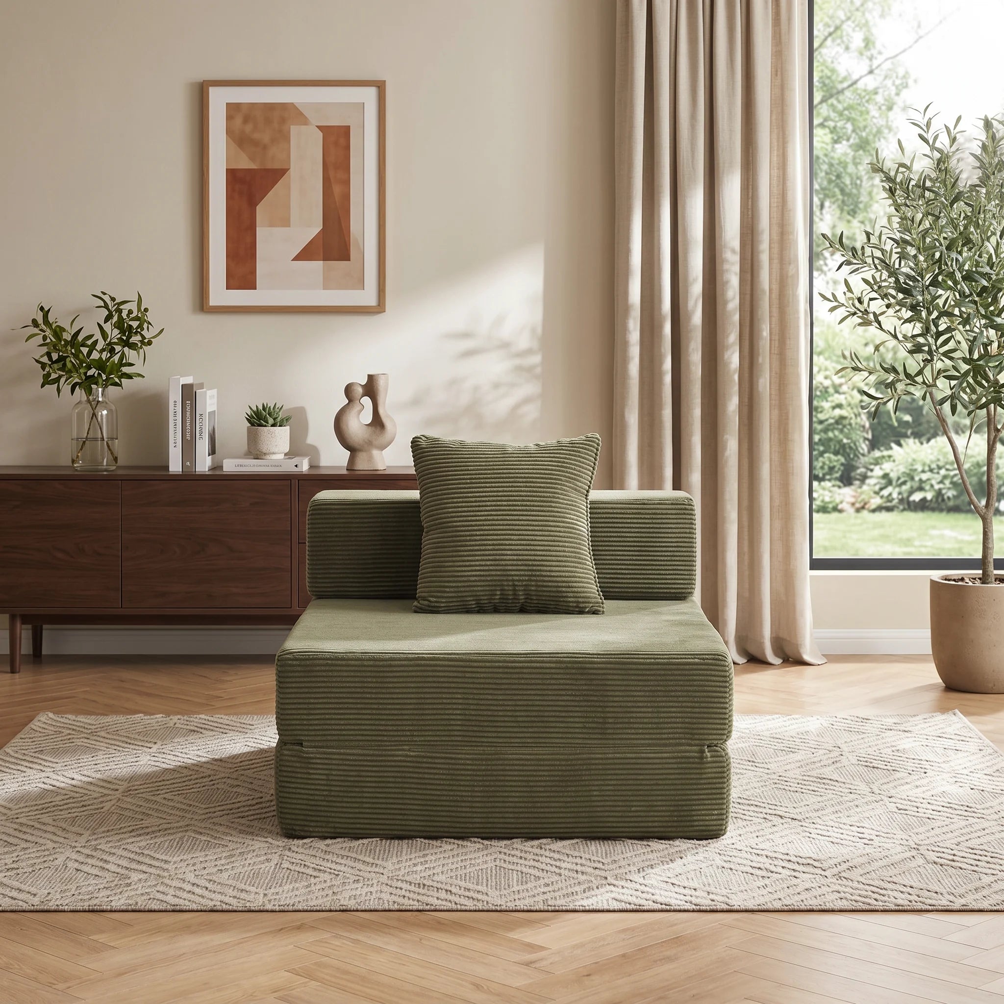Selene Compressed Modular Sofa Bed-Single seat