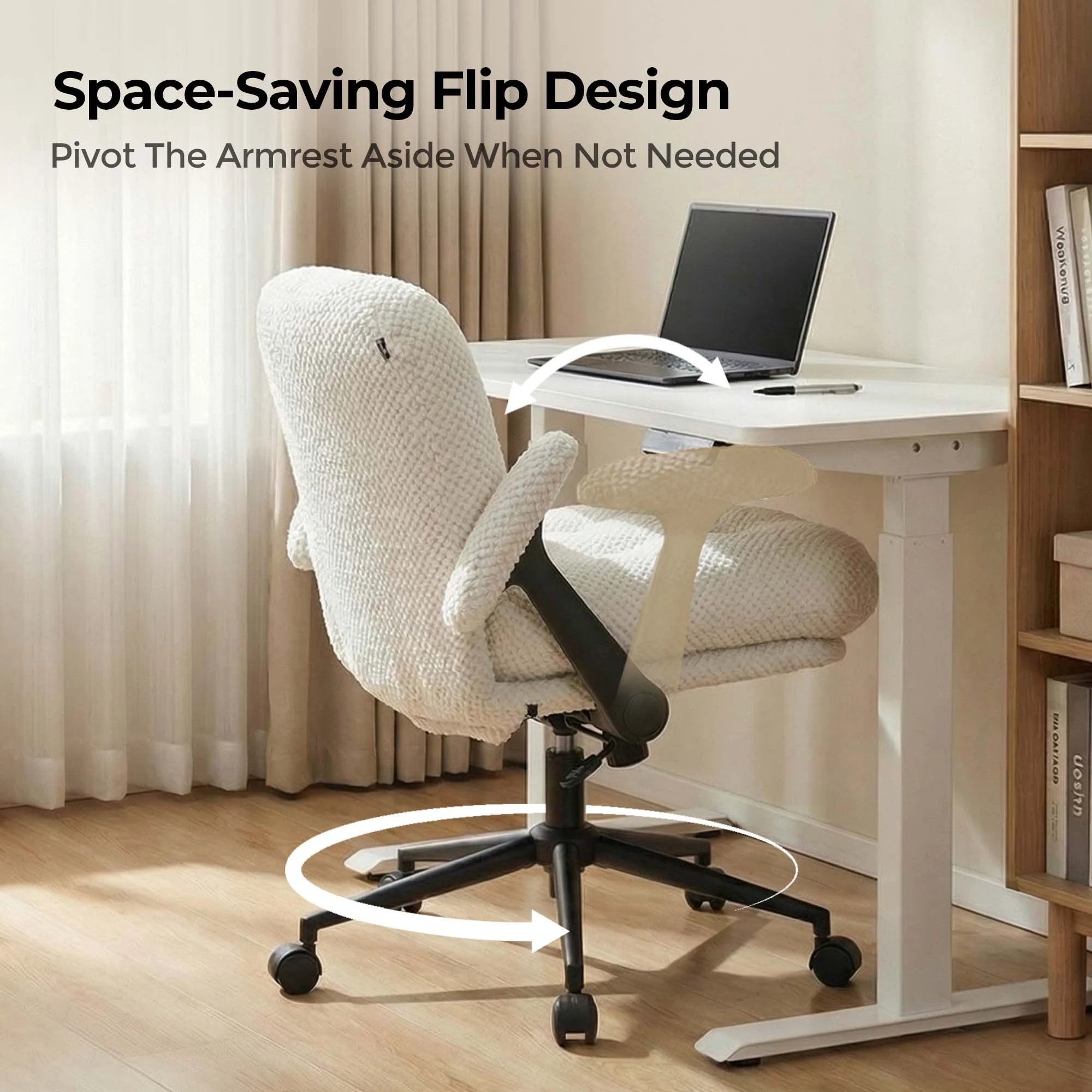 P5 Criss Cross Chair with Extra-Wide Seat and Flip Armrests
