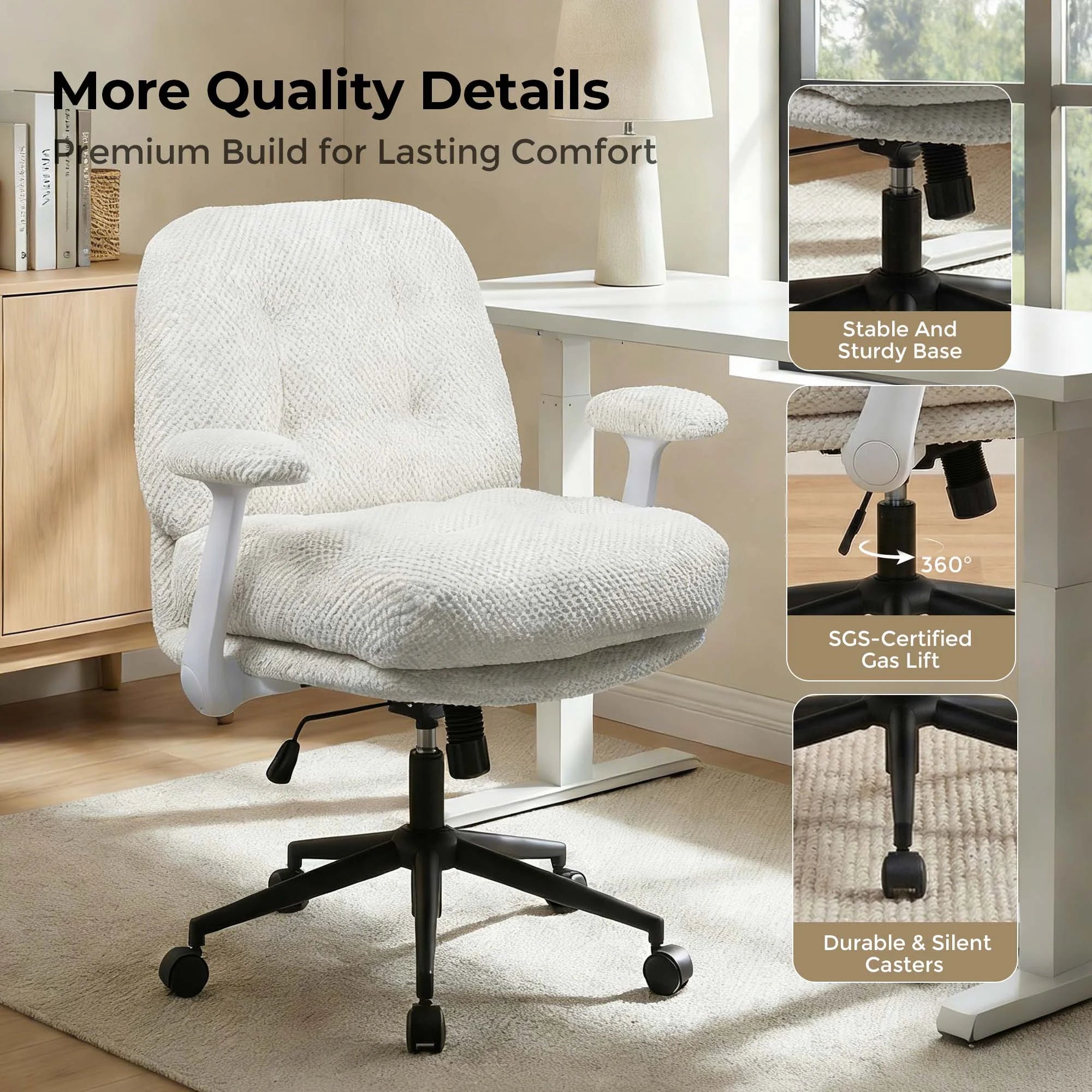 P5 Criss Cross Chair with Extra-Wide Seat and Flip Armrests