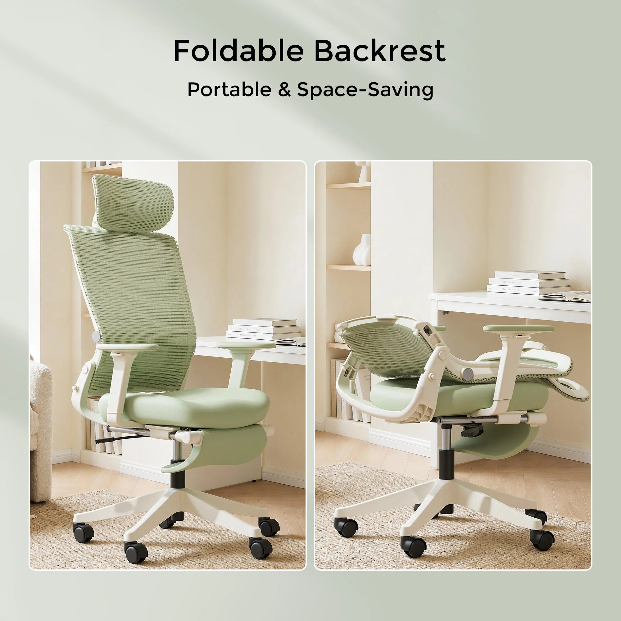 S4 Ergonomic Desk Chair with Foldable Backrest