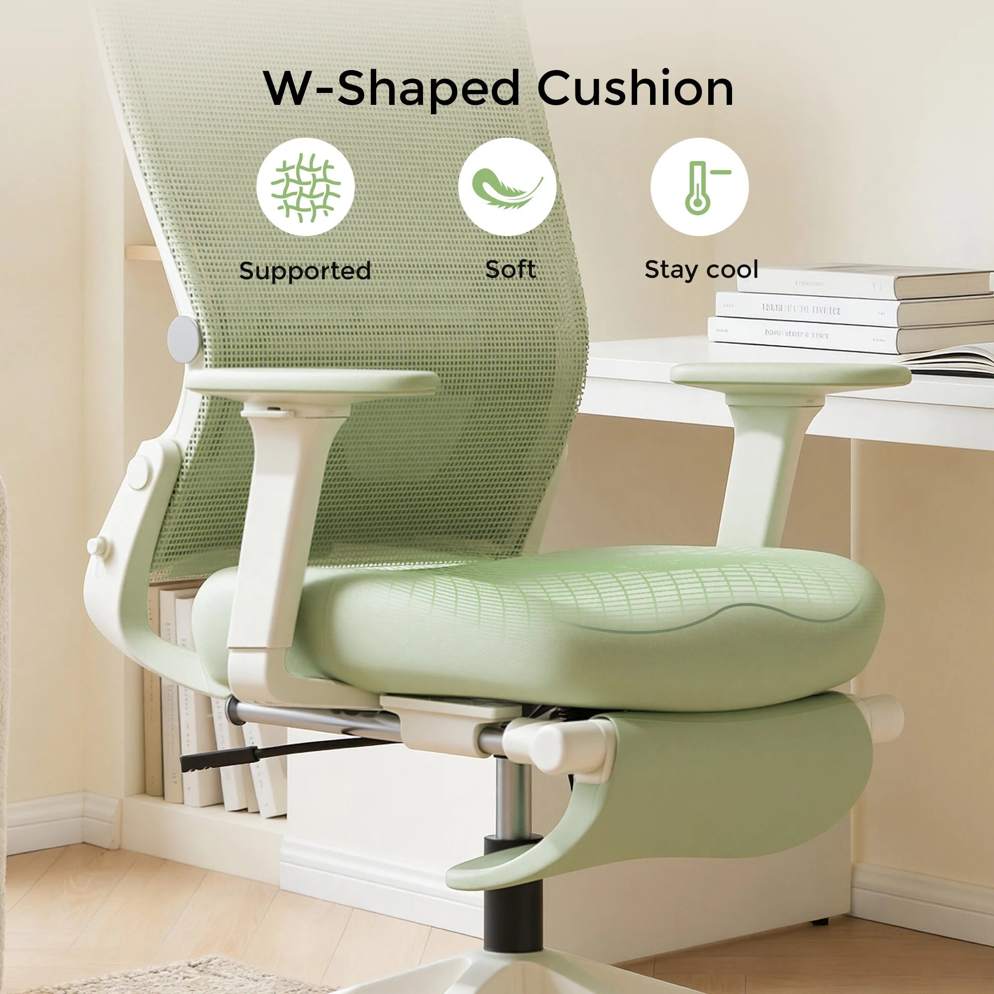 S4 Ergonomic Desk Chair with Foldable Backrest