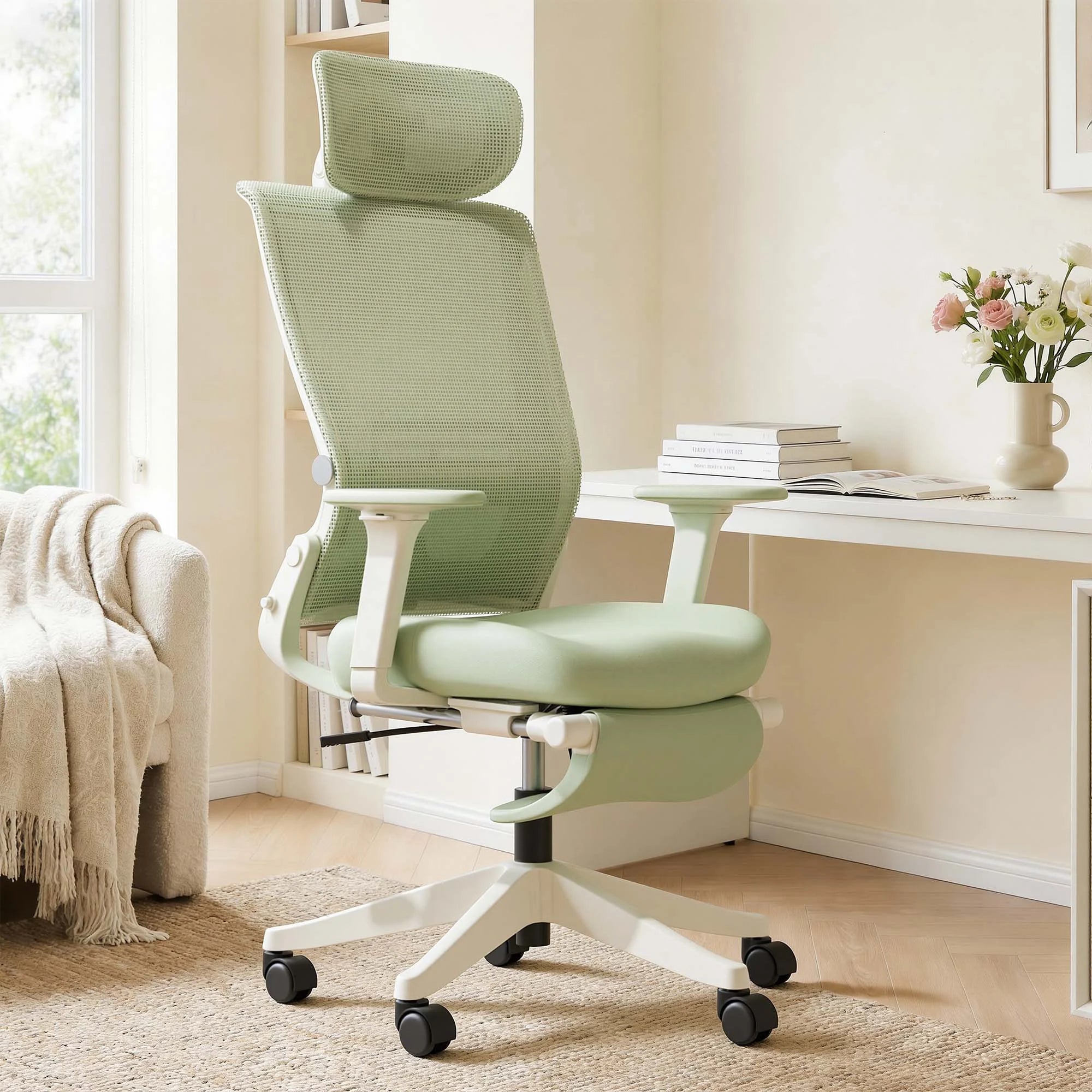 S4 Ergonomic Desk Chair with Foldable Backrest