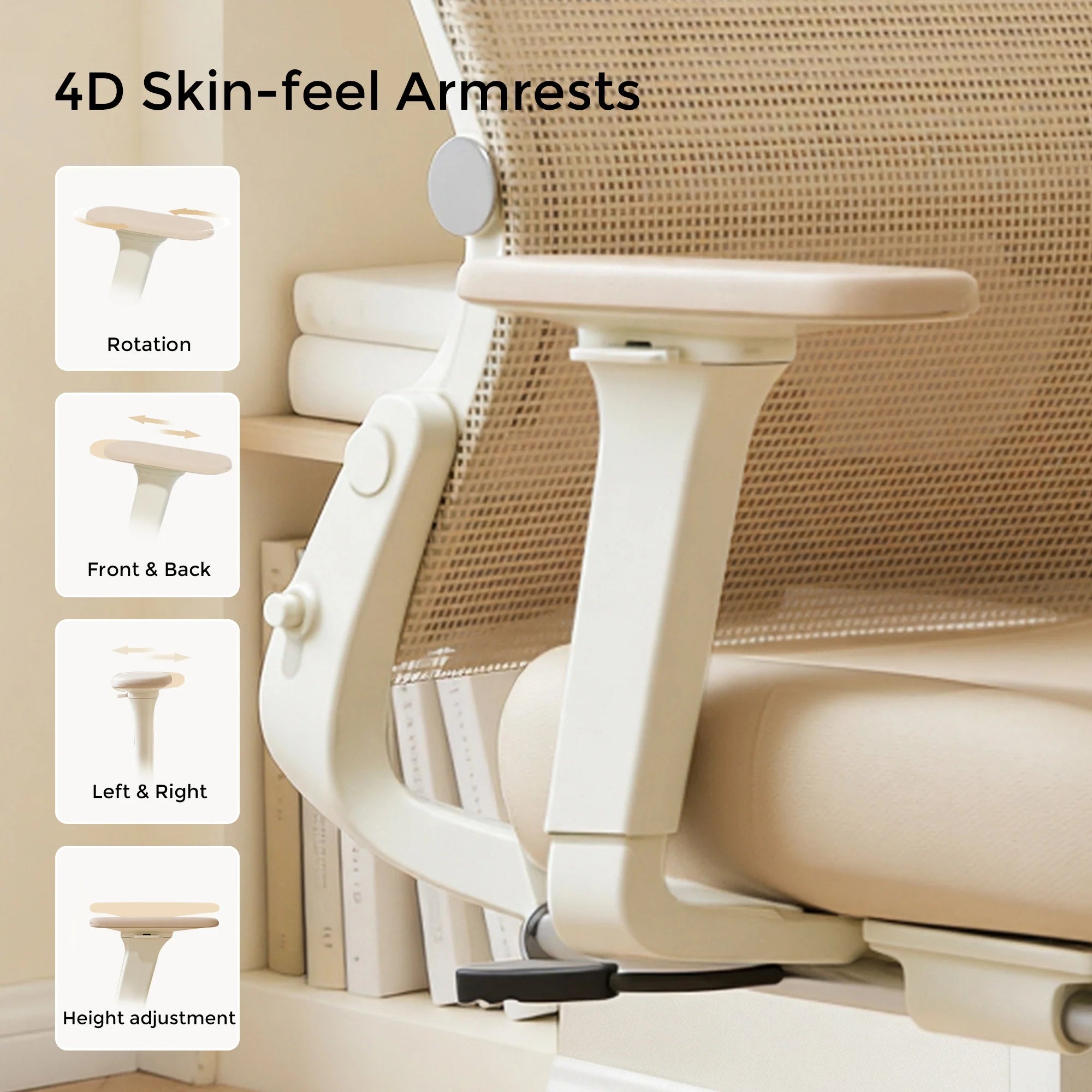 S4 Ergonomic Desk Chair with Foldable Backrest