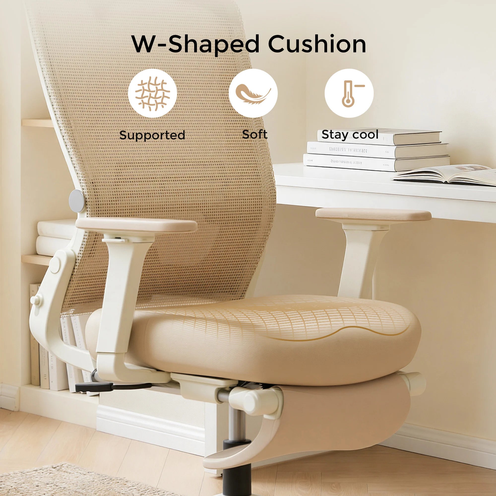 S4 Ergonomic Desk Chair with Foldable Backrest