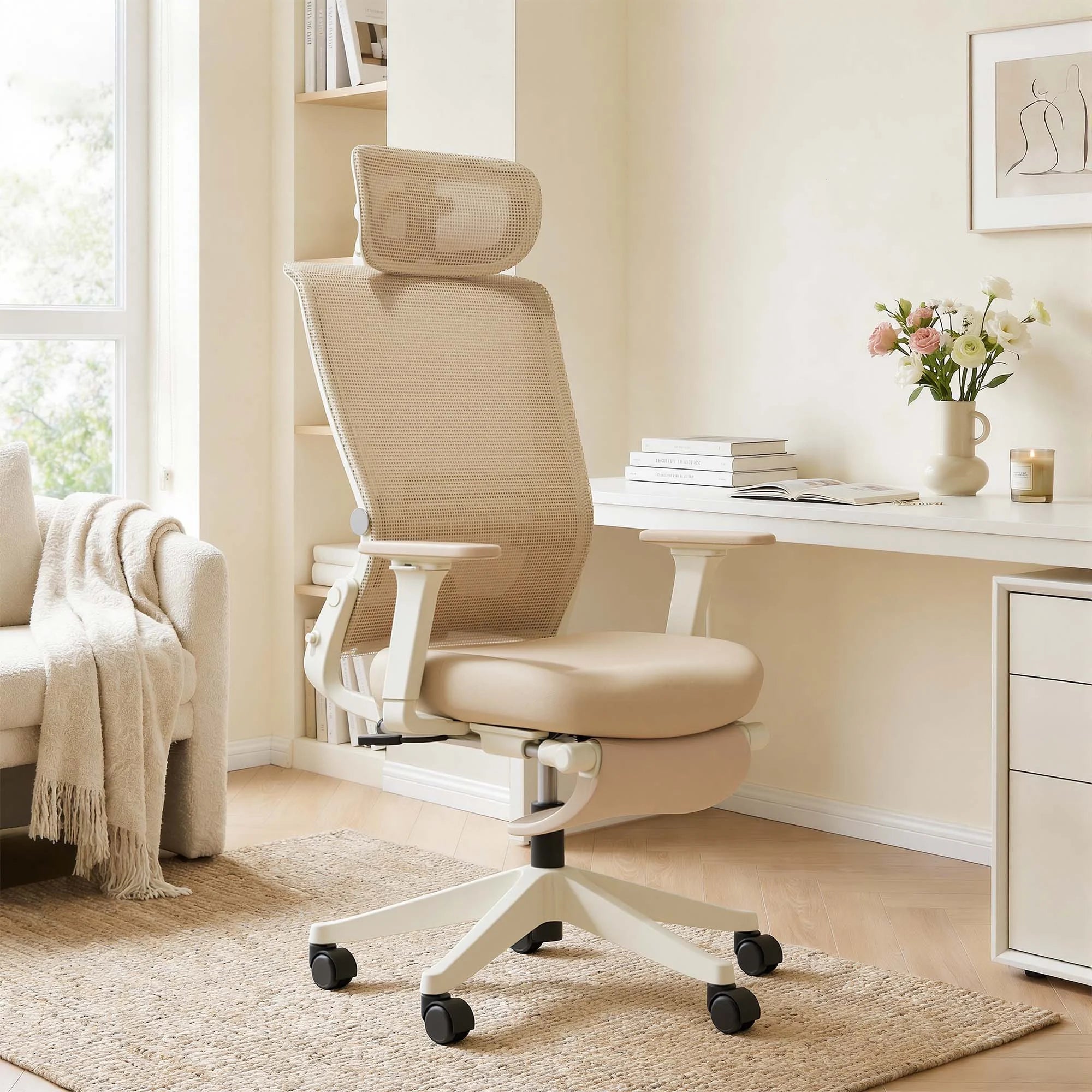 S4 Ergonomic Desk Chair with Foldable Backrest