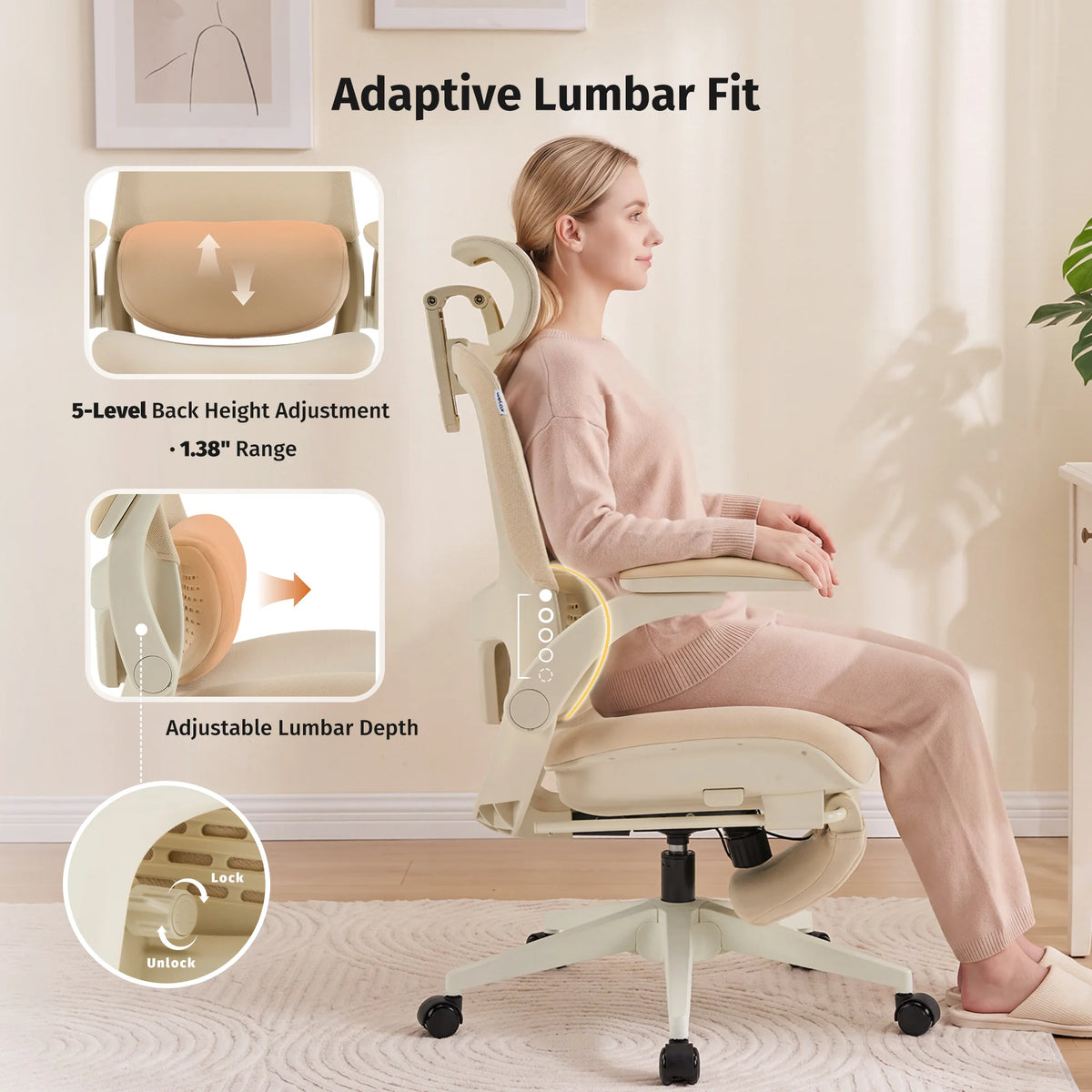 S4 Pro Ergonomic Office Chair with Flip-Up Armrests