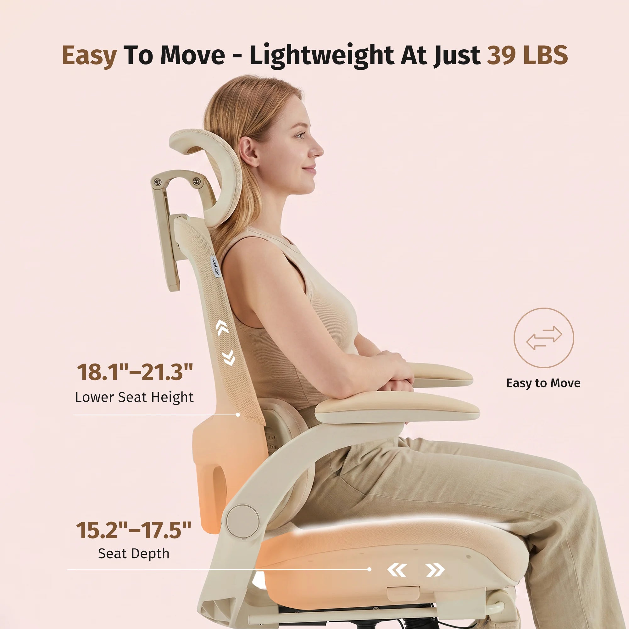 S4 Pro Ergonomic Office Chair with Flip-Up Armrests