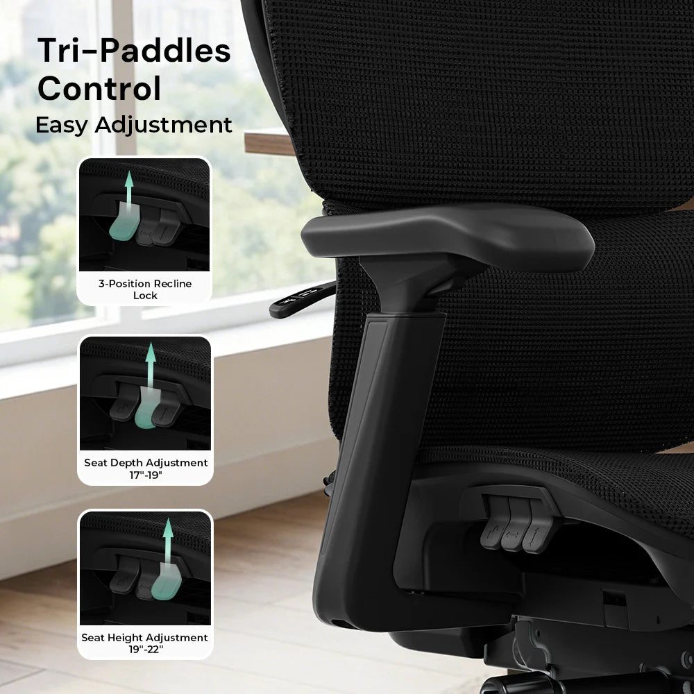 S7 Ergonomic Office Chair with Three-Button Adjustment