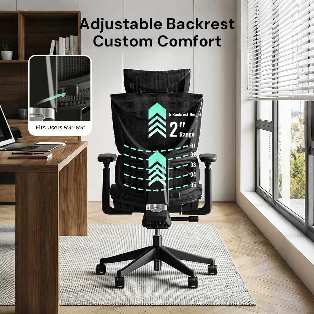 S7 Ergonomic Office Chair with Three-Button Adjustment