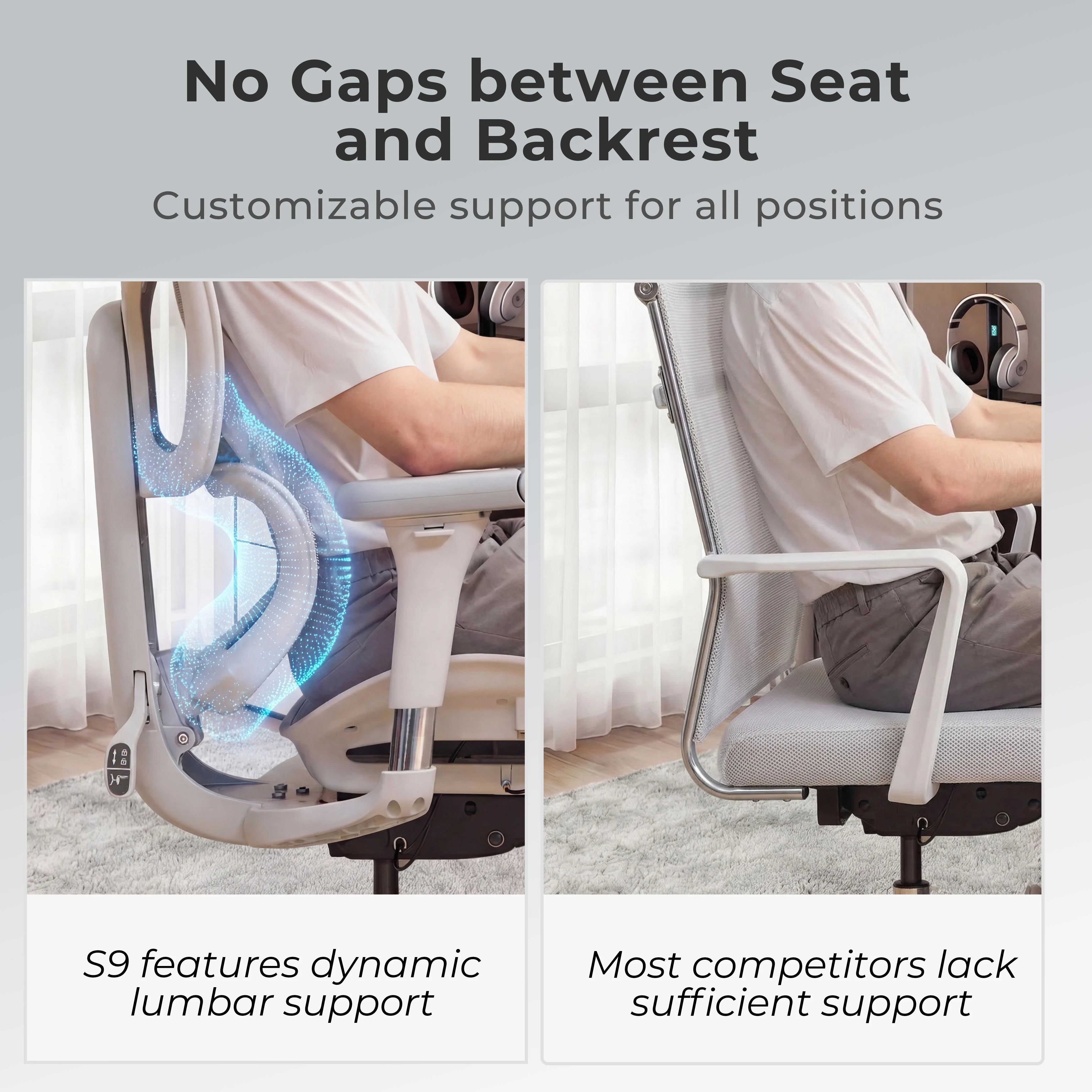 S9 Pro Ergonomic Office Chair with One-Touch Adjustment