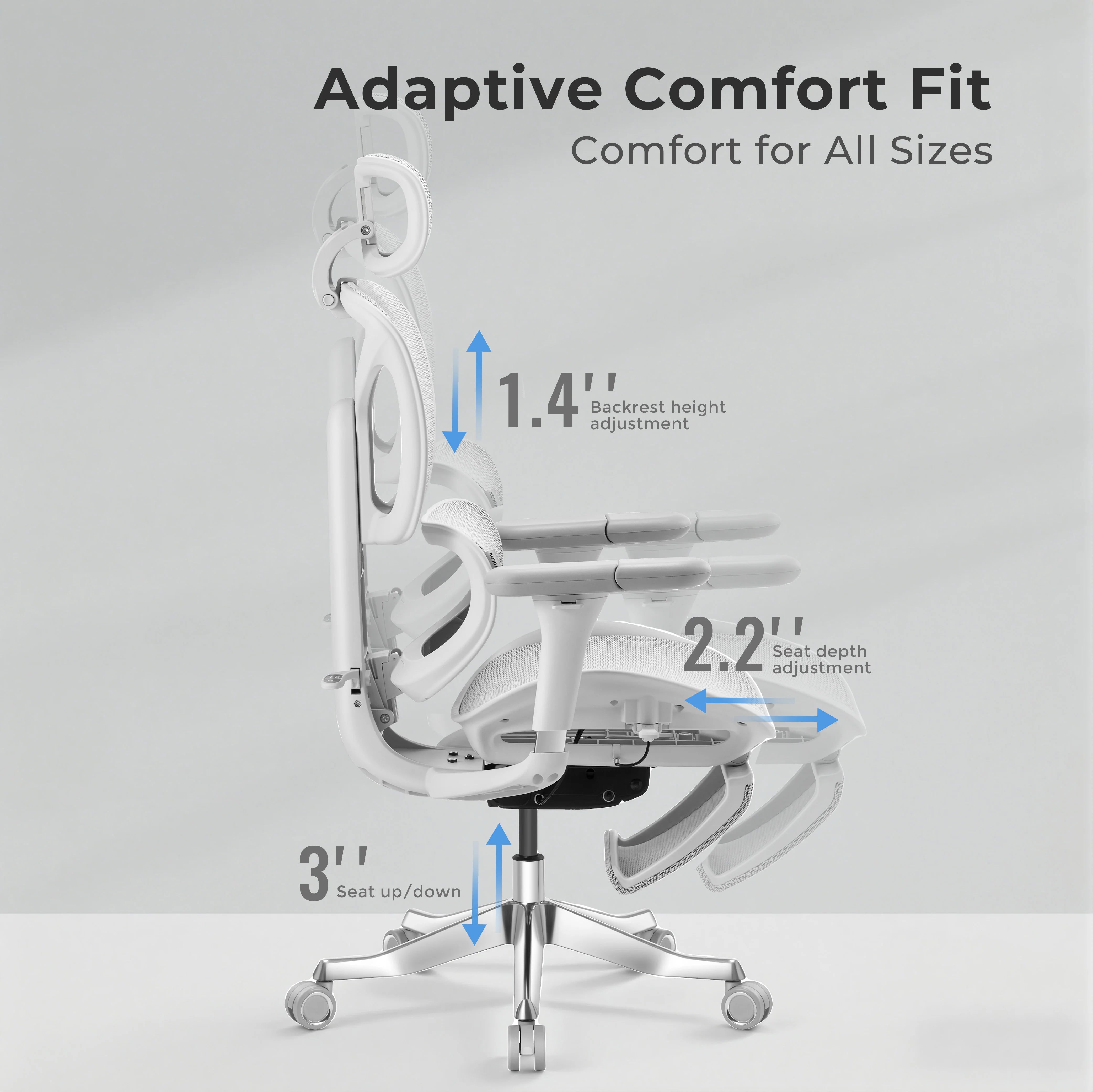 S9 Pro Ergonomic Office Chair with One-Touch Adjustment